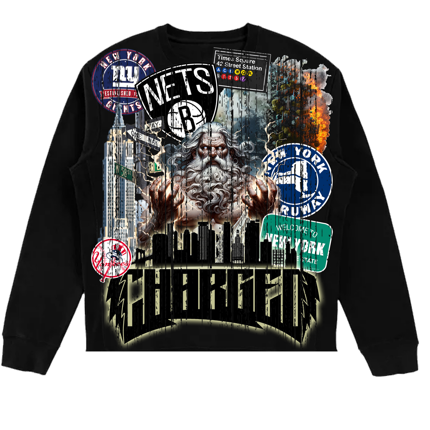CHARGED "NYC BLACK" CREWNECK