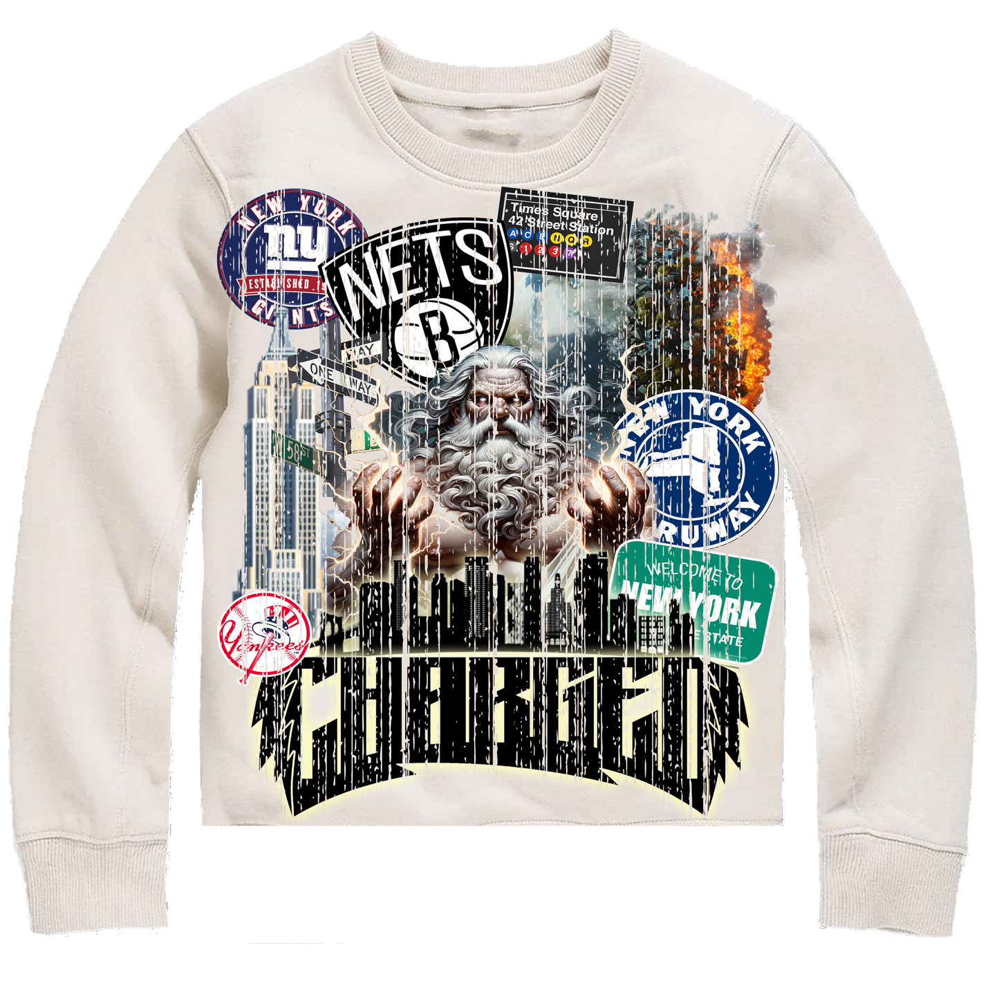 CHARGED " NYC BONE" CREWNECK