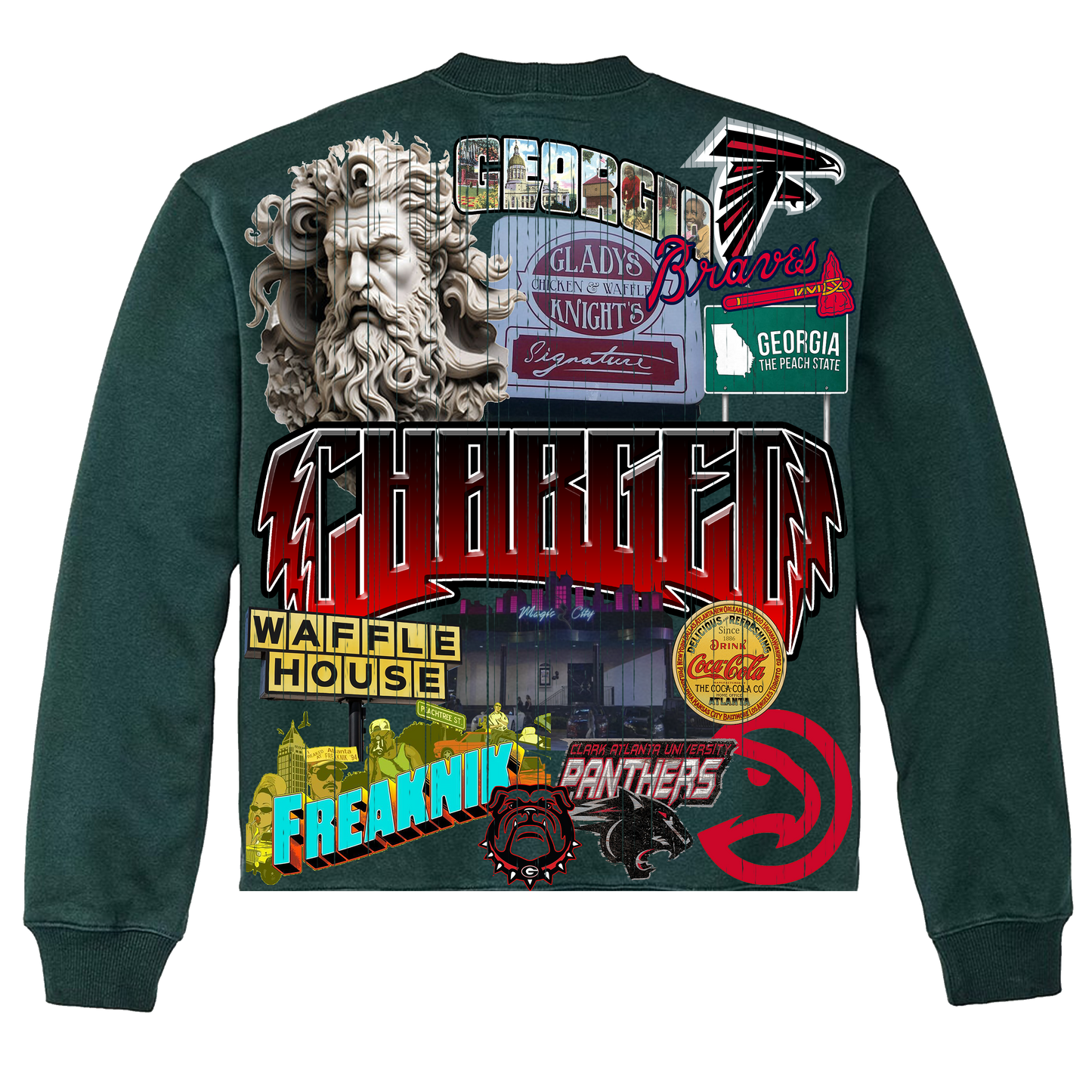 CHARGED "GEORGIA GREEN" CREWNECK