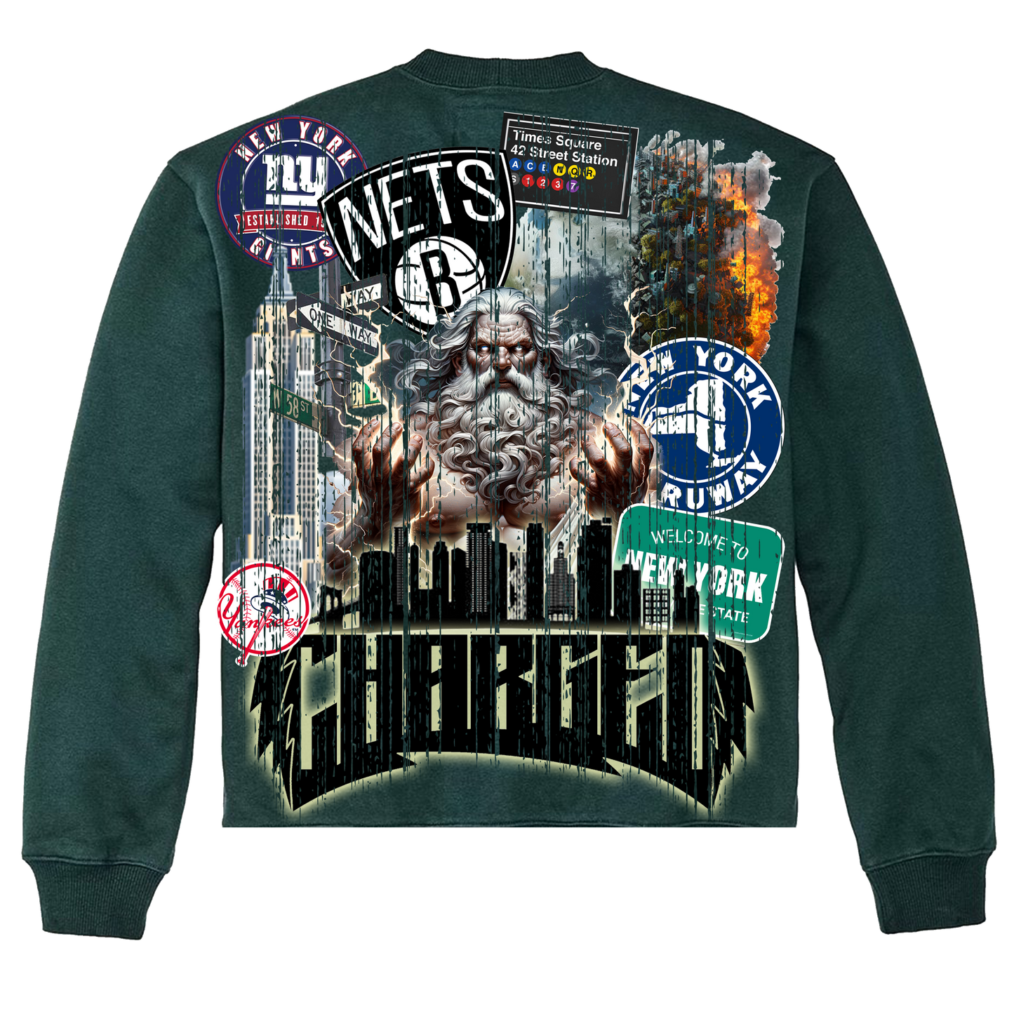 CHARGED "NYC GREEN" CREWNECK